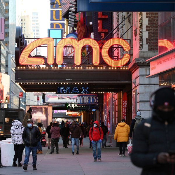 he AMC Empire 25 theater reopens after COVID-19 closures, Friday, March 5, 2021, in New York. Movie theater chain AMC is selling 8.5 million shares to investment firm Mudrick Capital Management, raising $230.5 million and cashing in on the meme stock frenzy that has helped boost its stock price in recent months.