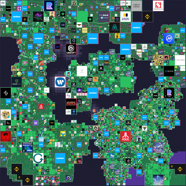 The Sandbox map as of February 2022.