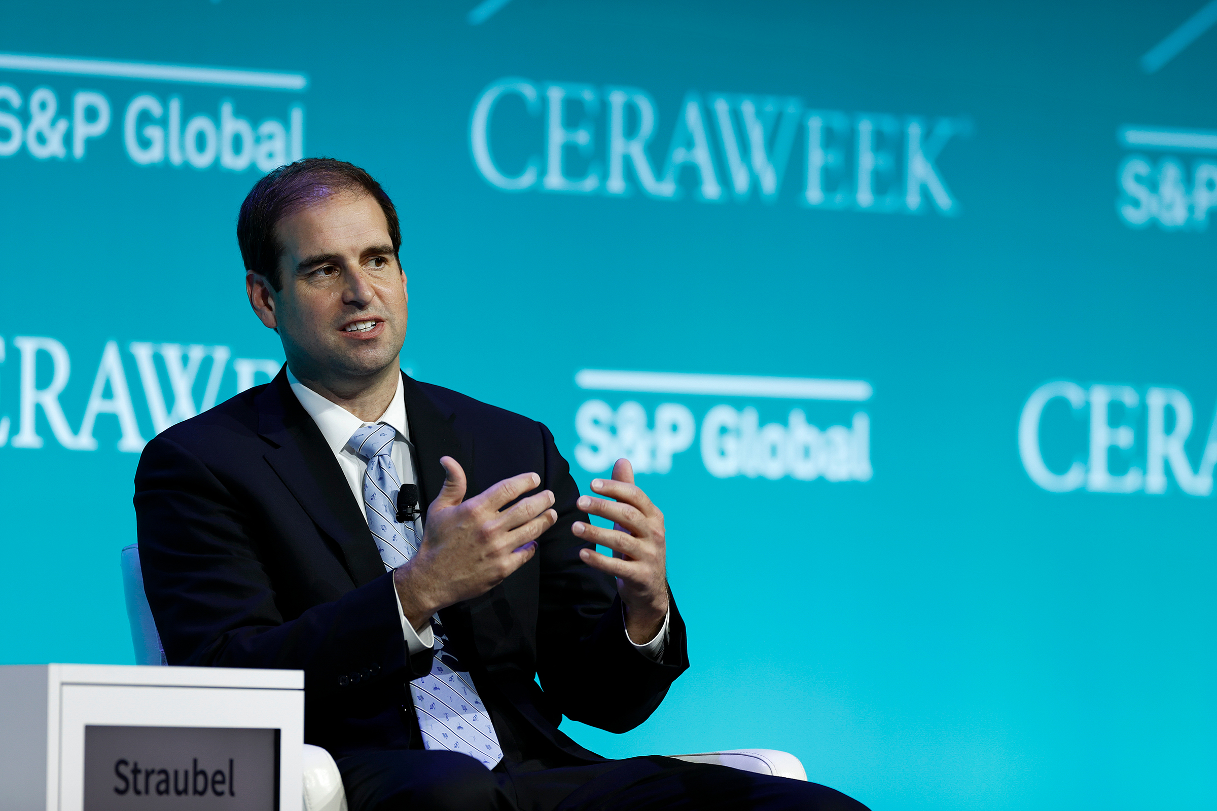 JB Straubel, co-founder and chief executive officer of Redwood Materials Inc., speaks during the 2022 CERAWeek by S&amp;P Global conference in Houston, Texas, U.S., on Thursday, March 10, 2022. (Aaron M. Sprecher—Bloomberg/Getty Images)