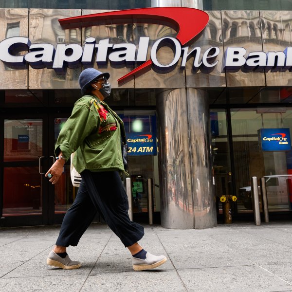 A Capital One bank in Midtown Manhattan in 2020.