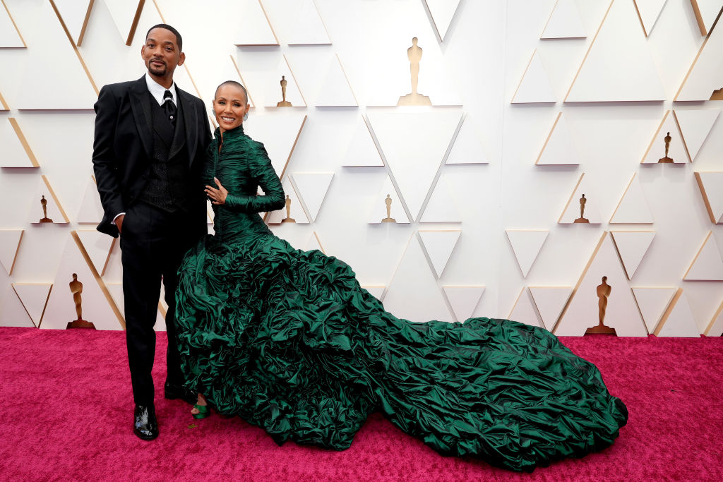 (L-R) Will Smith and Jada Pinkett Smith attend the 94th Annual Academy Awards at Hollywood and Highland on March 27, 2022 in Hollywood, California. (Photo by Kevin Mazur/WireImage) (WireImage,—2022 Kevin Mazur)