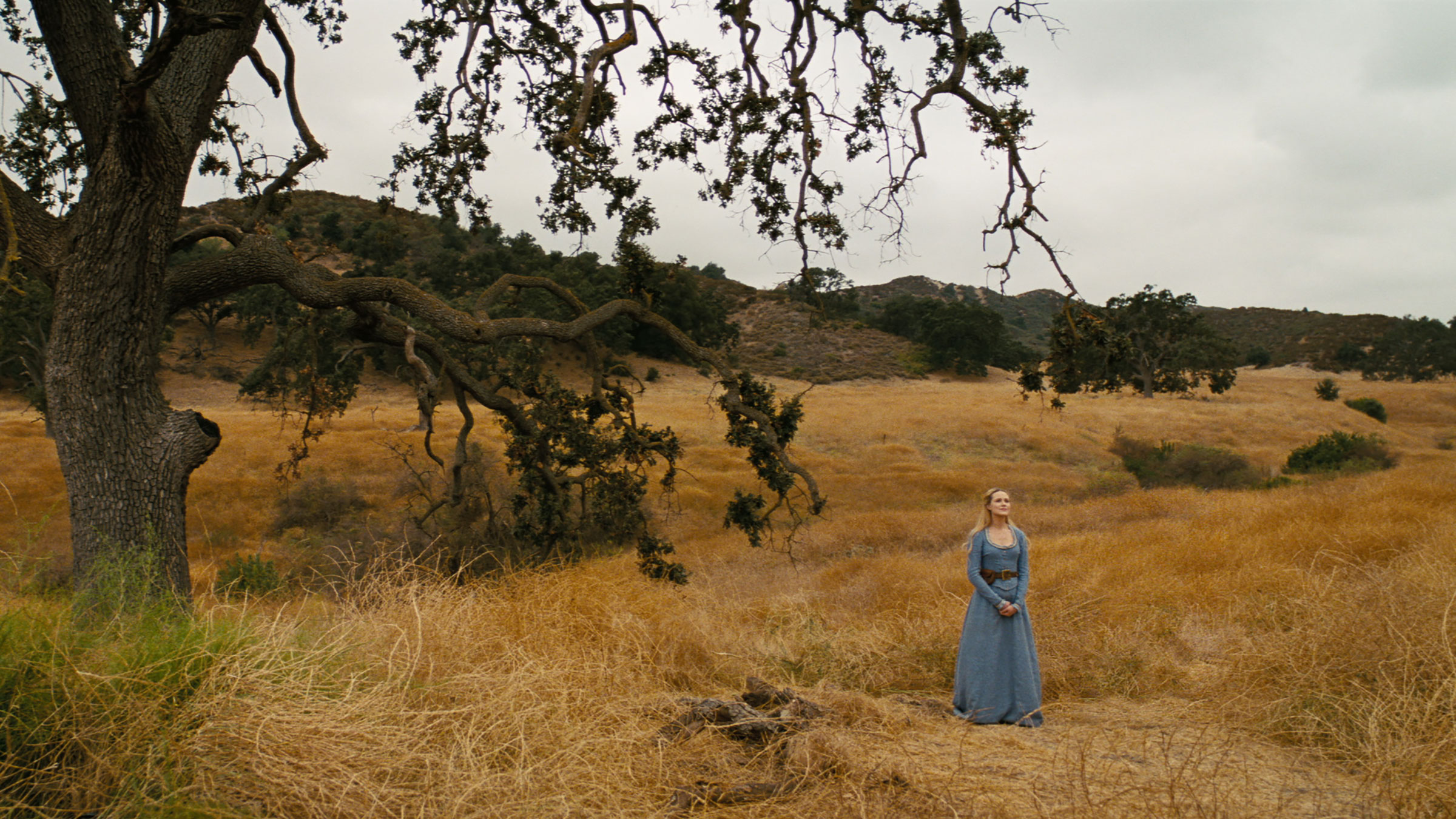 Wood as Dolores Abernathy in <em>Westworld</em> (Courtesy of HBO)