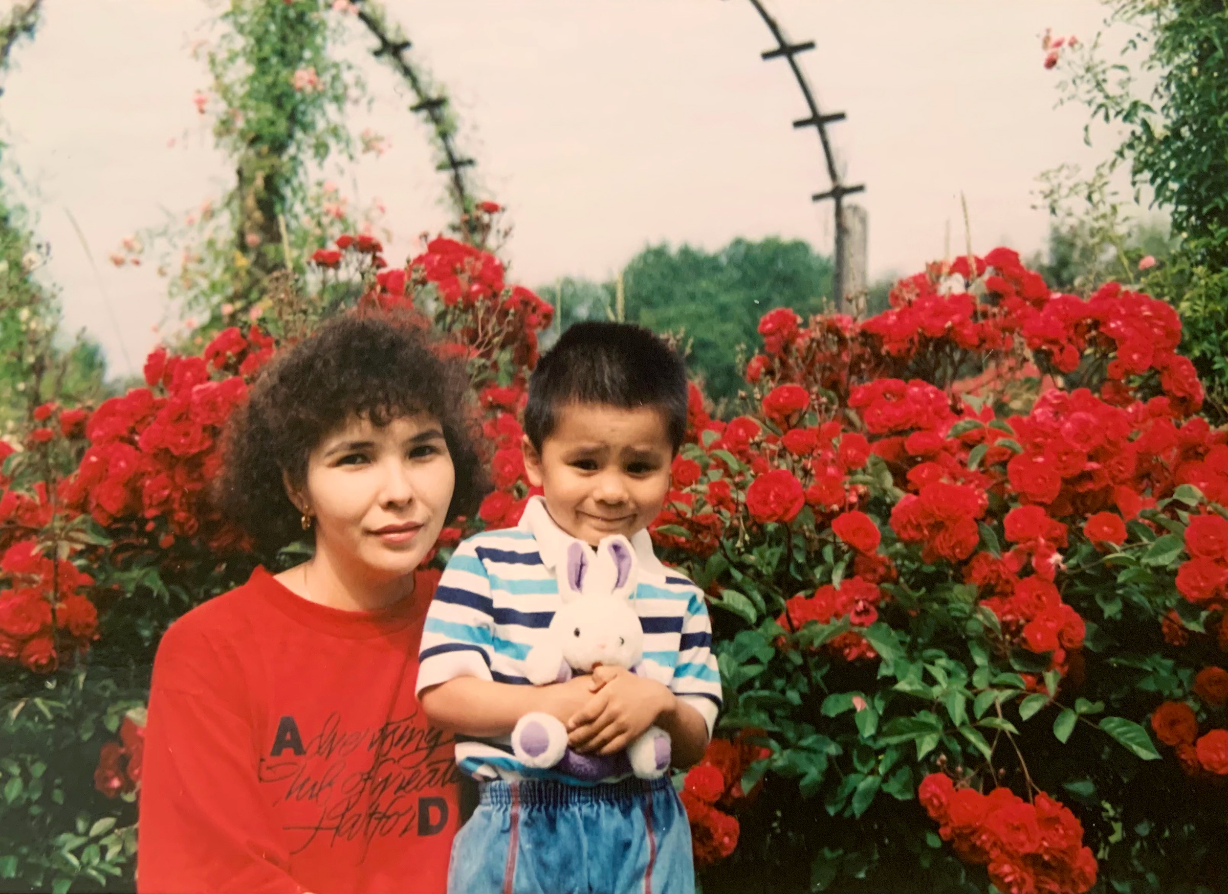 Vuong and his mother at Elizabeth Park in Hartford, Conn., circa 1992