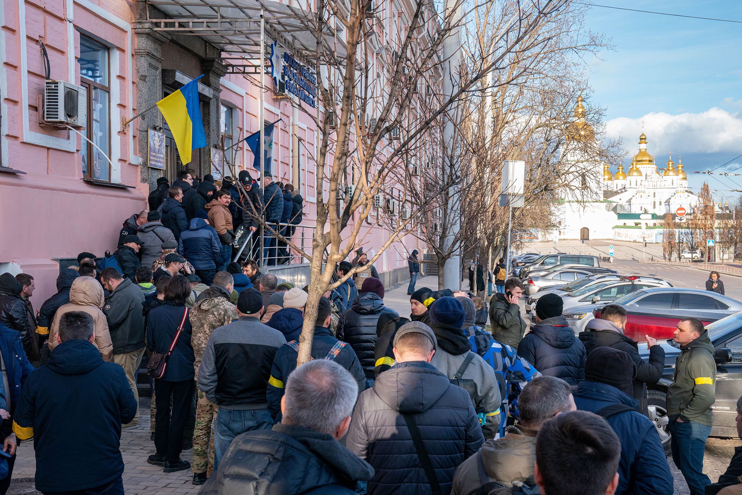 Day 3 of Russia’s invasion of Ukraine, in Kyiv, on Feb. 26, 2022.