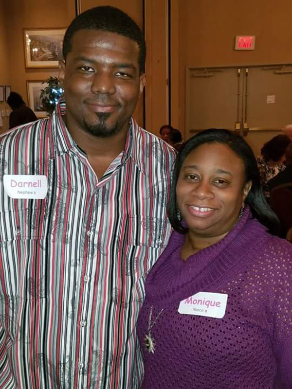 Monique Burroughs, right, and her husband Darnell (Courtesy Monique Burroughs)