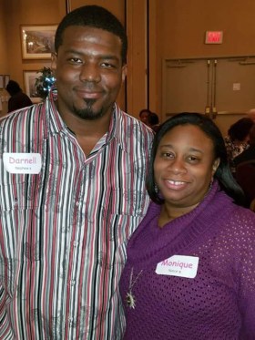 Monique Burroughs, right, and her husband Darnell
