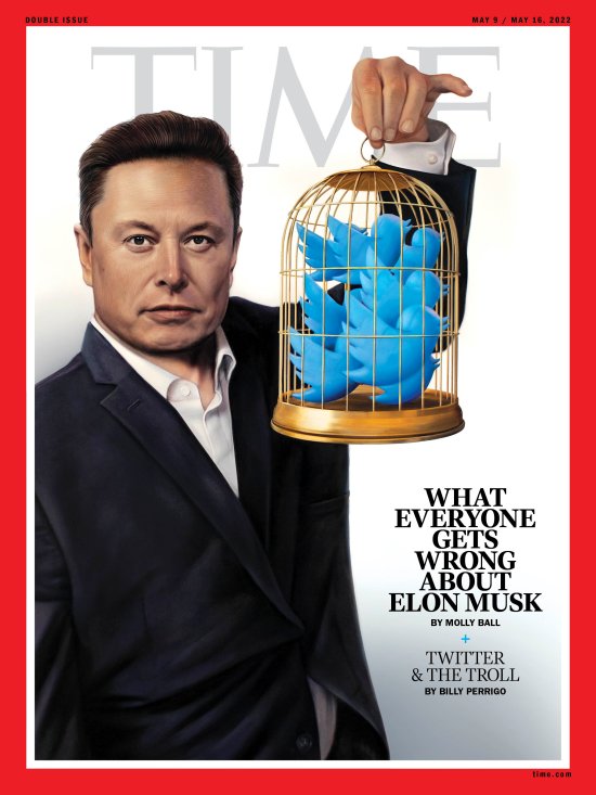 Elon Musk Twitter Time Magazine cover
