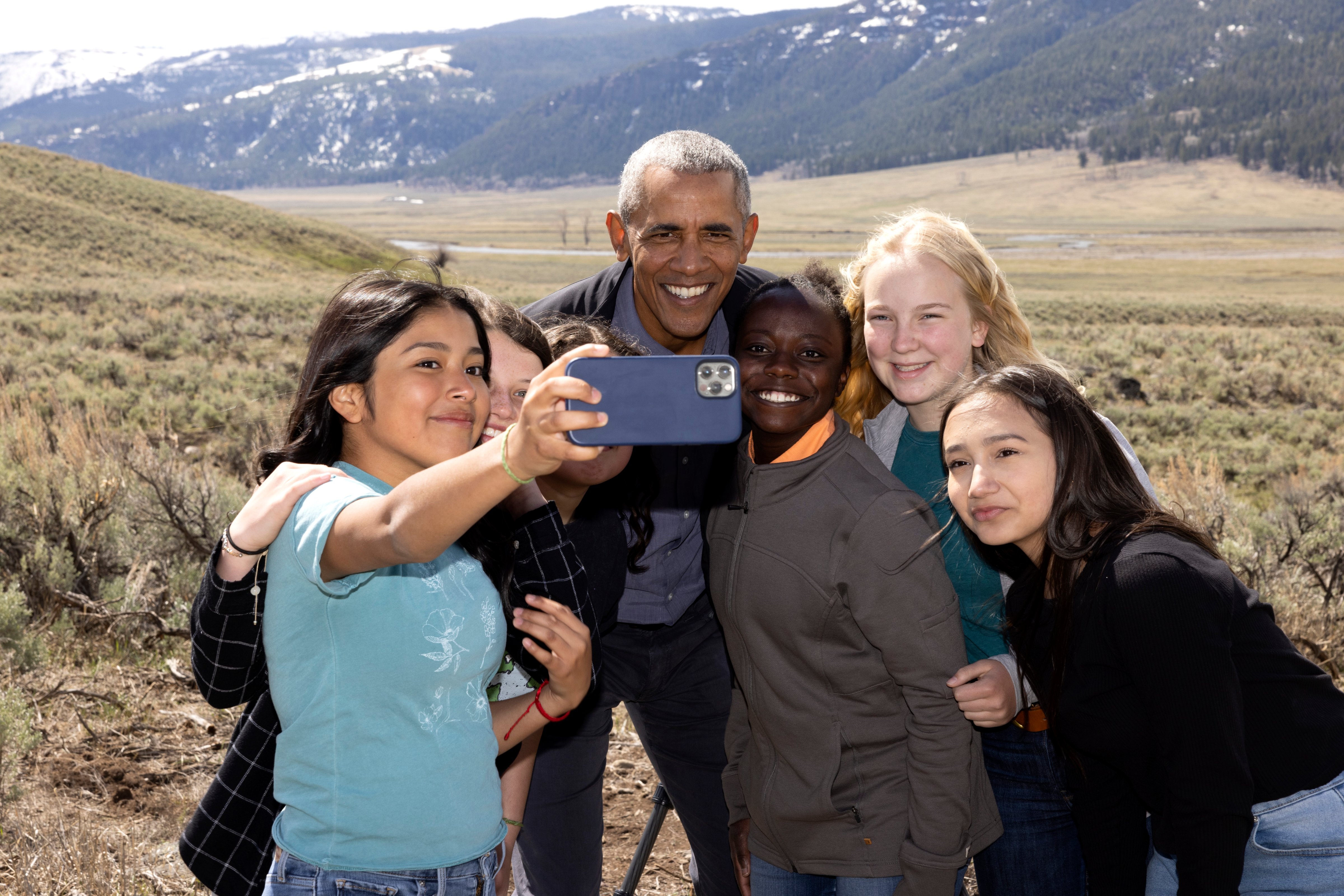 Our Great National Parks. President Barack Obama in Our Great National Parks. Cr. Pete Souza/Netflix © 2022 (Netflix—© 2022 Netflix, Inc.)
