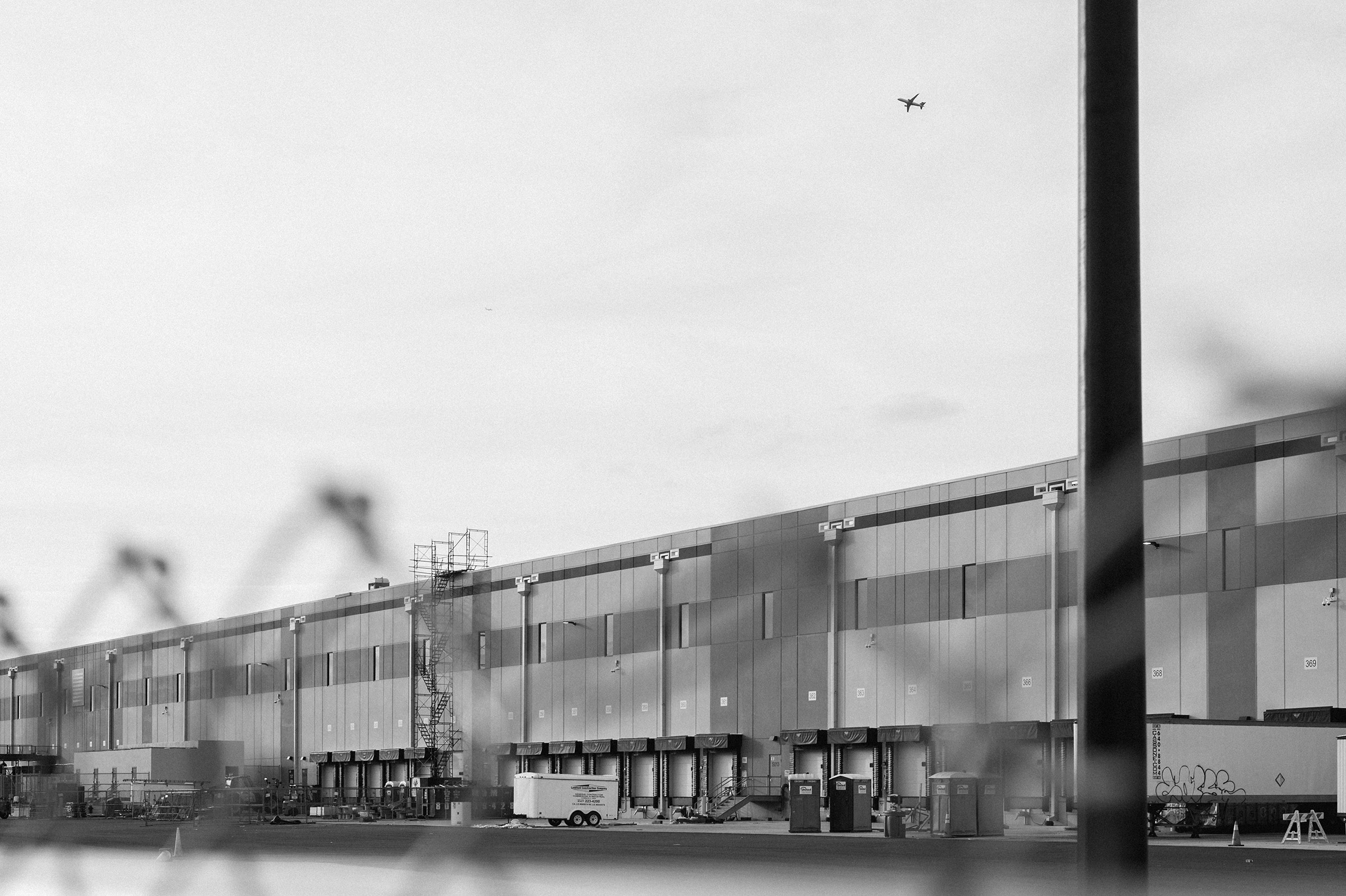 Loading docks at Amazon's JFK8 fulfillment center in Staten Island, NY. (Stephen Obisanya)