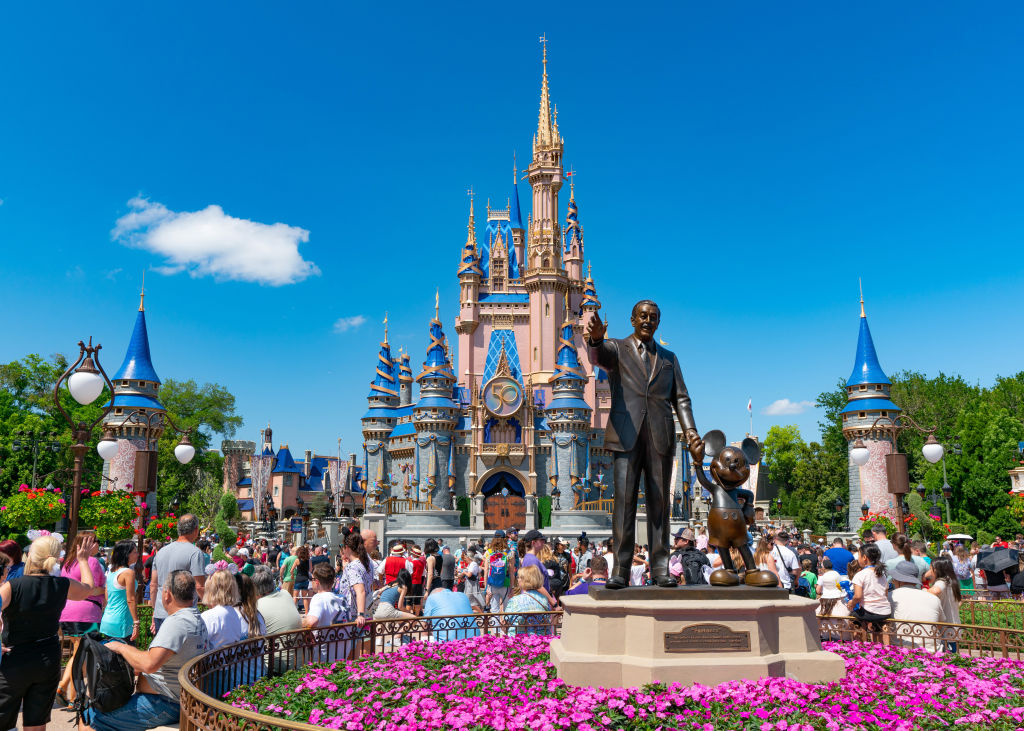 General views of the Walt Disney 'Partners' statue at Magic Kingdom, celebrating its 50th anniversary in Orlando, Fla. on April 3, 2022.