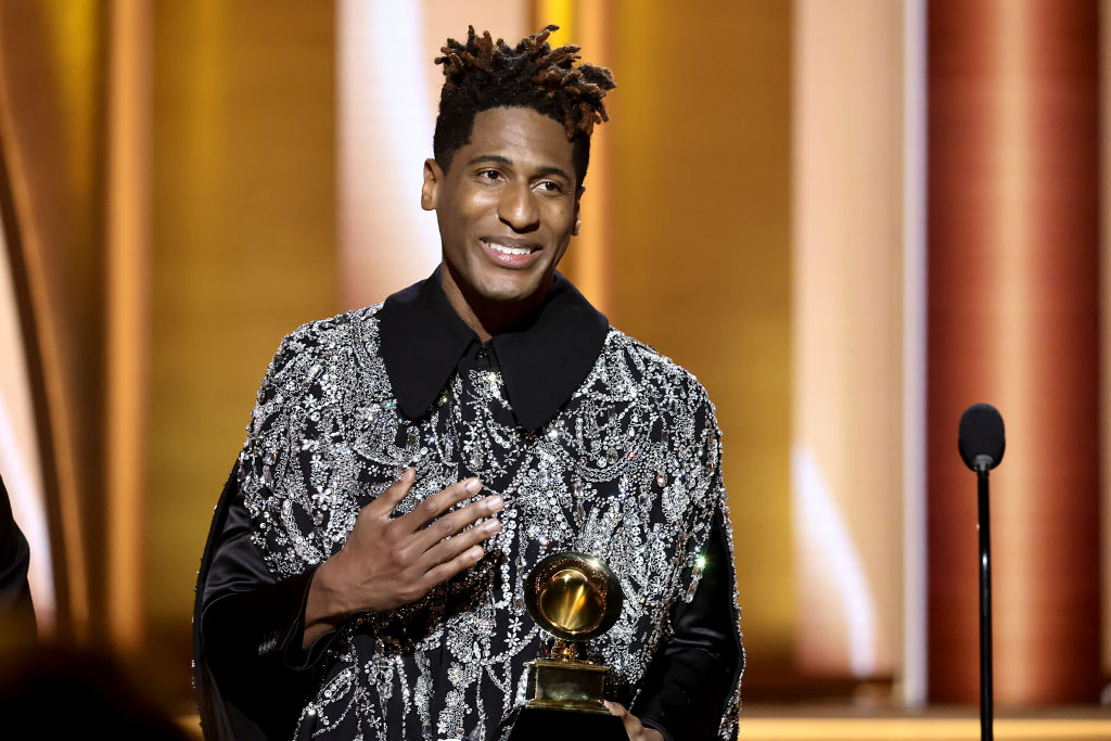 Jon Batiste accepts Album Of The Year for ‘We Are’ onstage during the 64th Annual GRAMMY Awards (Emma McIntyre/Getty Images for The Recording Academy)