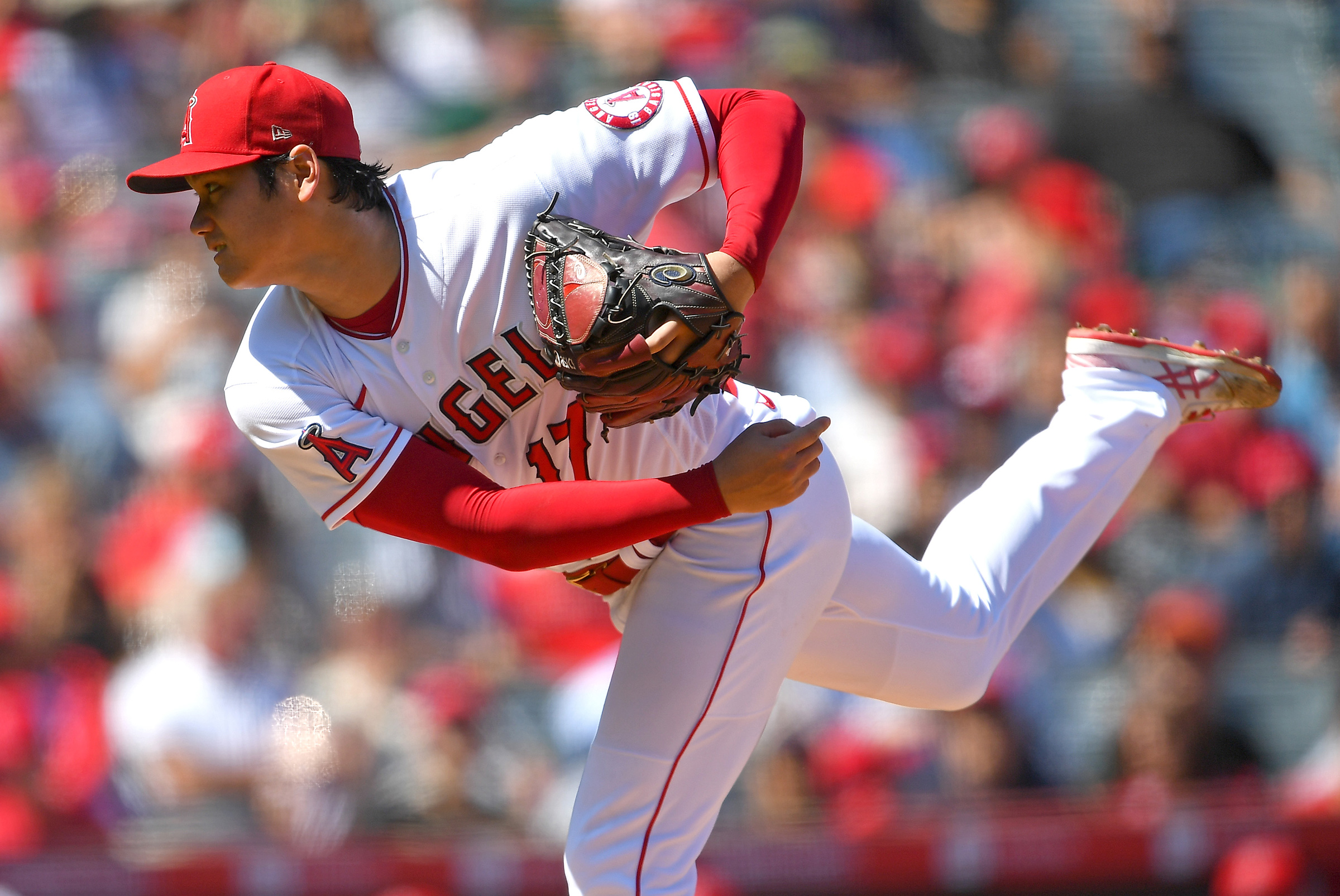 Ohtani pitches on Sep. 19, 2021, for the Angels in Anaheim, Calif. (Jayne Kamin-Oncea—Getty Images)