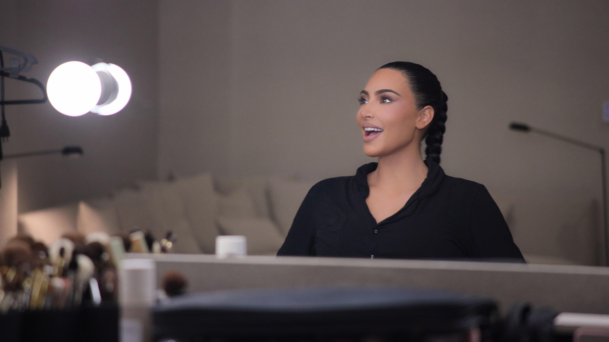Kim seen on "The Kardashians" episode 101 (Hulu)