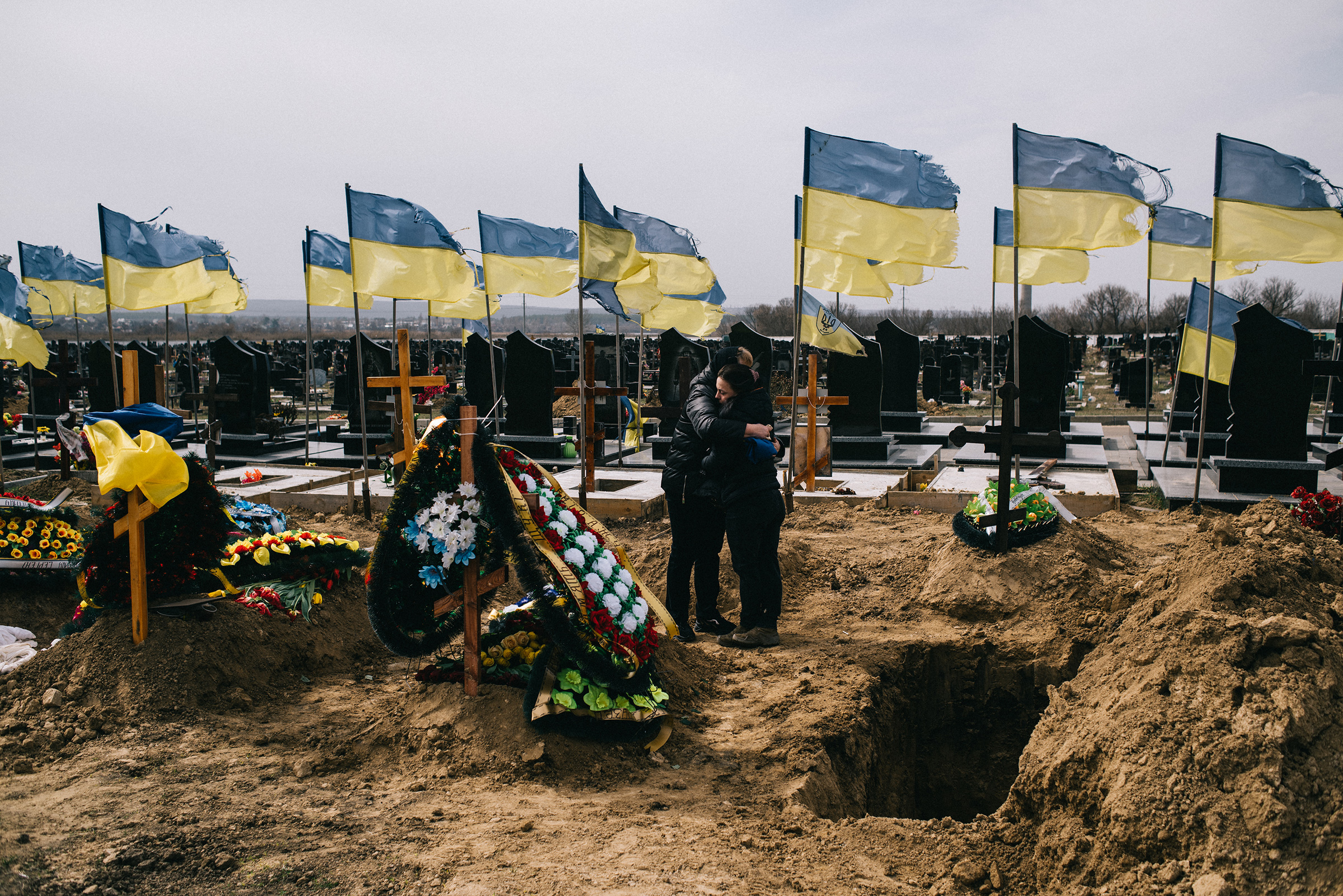 The funeral of Shchukin Artur, died on March 25, 2022 releasing the village of Mala Rohan Kharkiv region. 01.04.2022