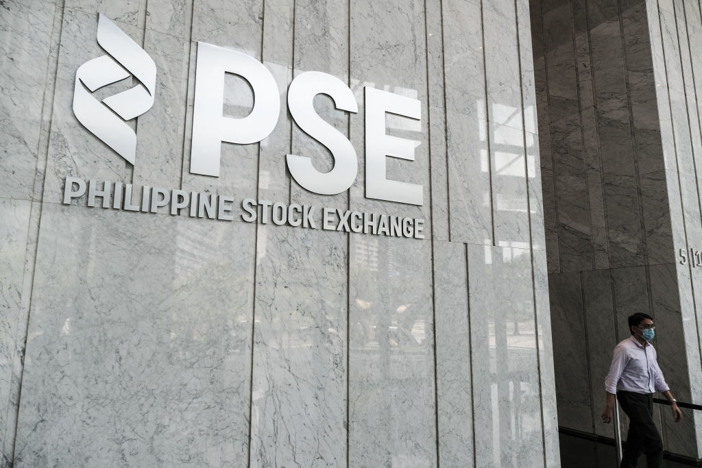 The lobby of the Philippine Stock Exchange (PSE) in Taguig, the Philippines, on Wednesday, May 11, 2022. (Veejay Villafranca/Bloomberg via Getty Images)