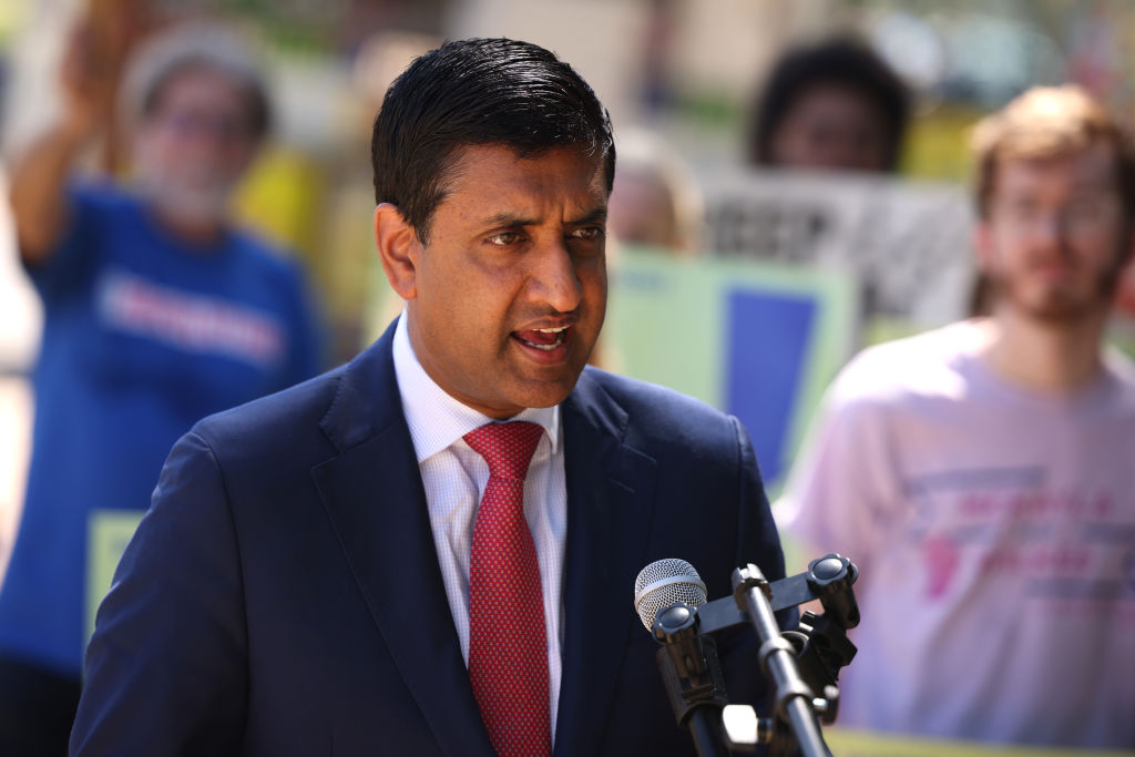Rep. Ro Khanna (D-CA) spoke at an “End Fossil Fuel” rally near the U.S. Capitol on June 29, 2021 (Anna Moneymaker—Getty Images)