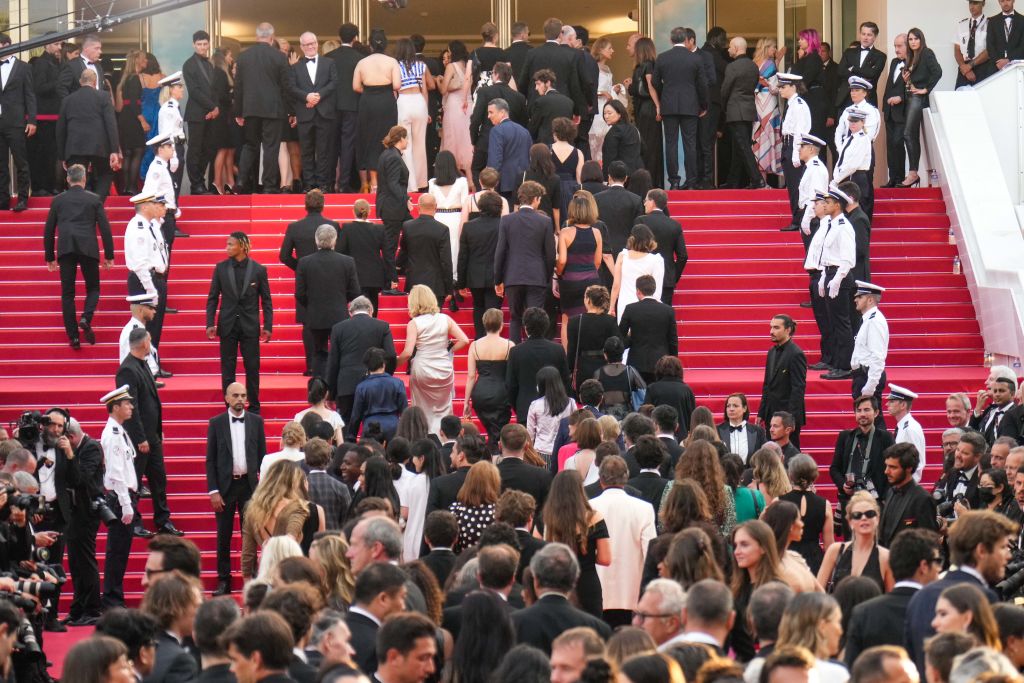 CANNES, FRANCE - MAY 28: General view of guests attending the closing ceremony red carpet for the 75th annual Cannes film festival at Palais des Festivals on May 28, 2022 in Cannes, France. (Getty Images—Edward Berthelot)