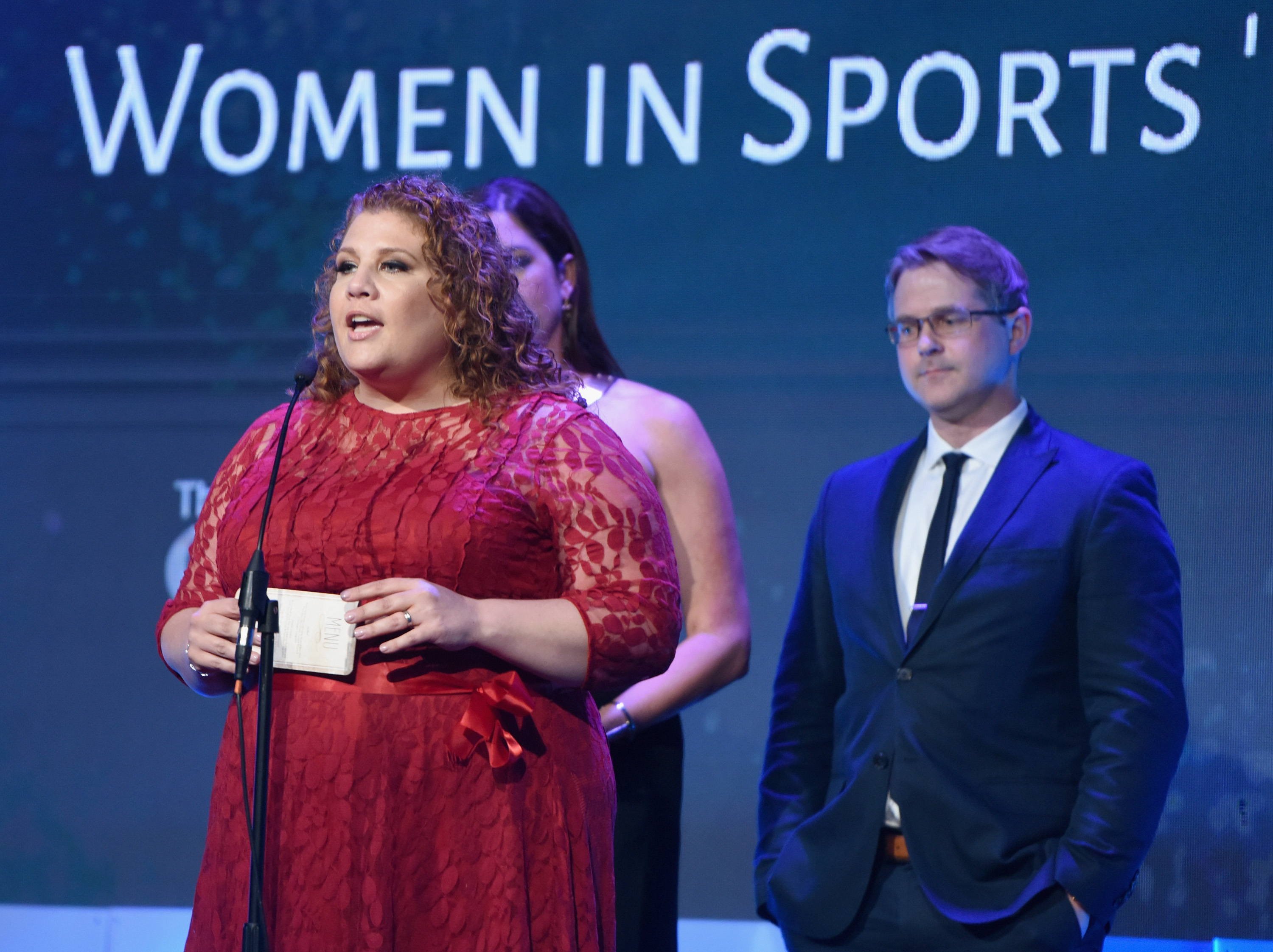 Journalist Julie DiCaro speaks onstage during the 42nd Annual Gracie Awards, hosted by The Alliance for Women in Media at the Beverly Wilshire Hotel on June 6, 2017 in Beverly Hills, California. (Vivien Killilea—Getty Images)