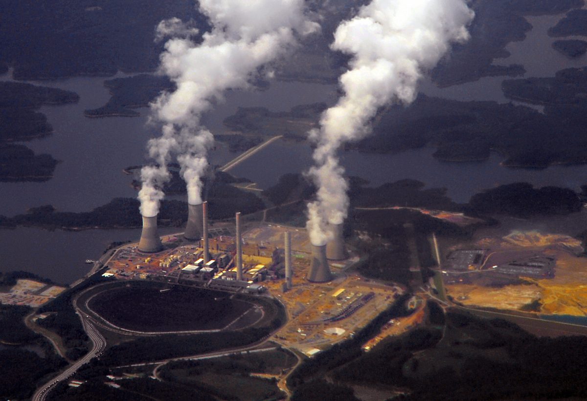 Georgia Power's coal-fired steam-turbine electric generating Plant Bowen in Euharlee, Ga., about 40 miles northwest of Atlanta. (Karen Bleier—AFP/Getty Images)