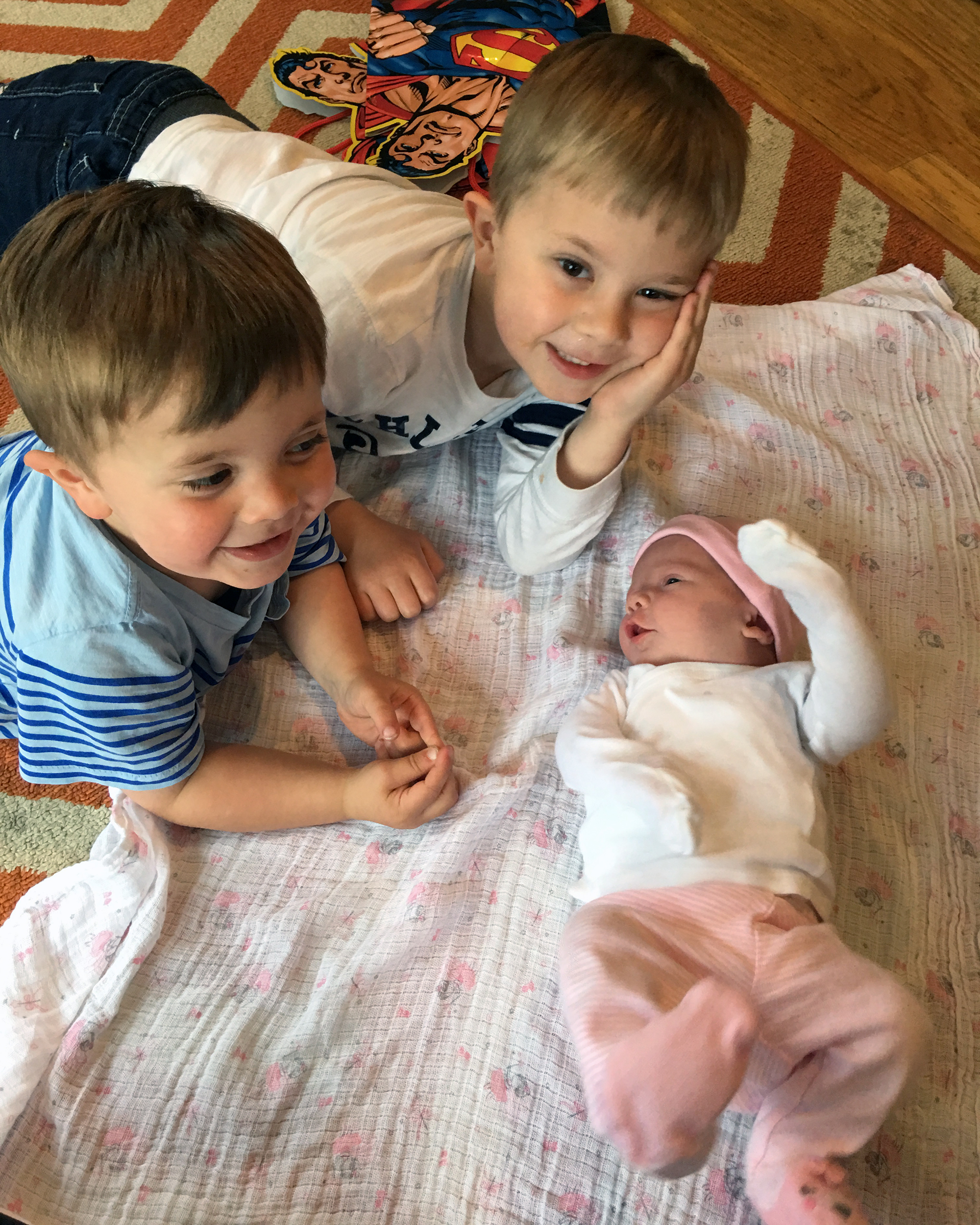 Liam, 5; Braden, 2.5; and Makayla, a few days old (Courtesy Sara Herchenroether)