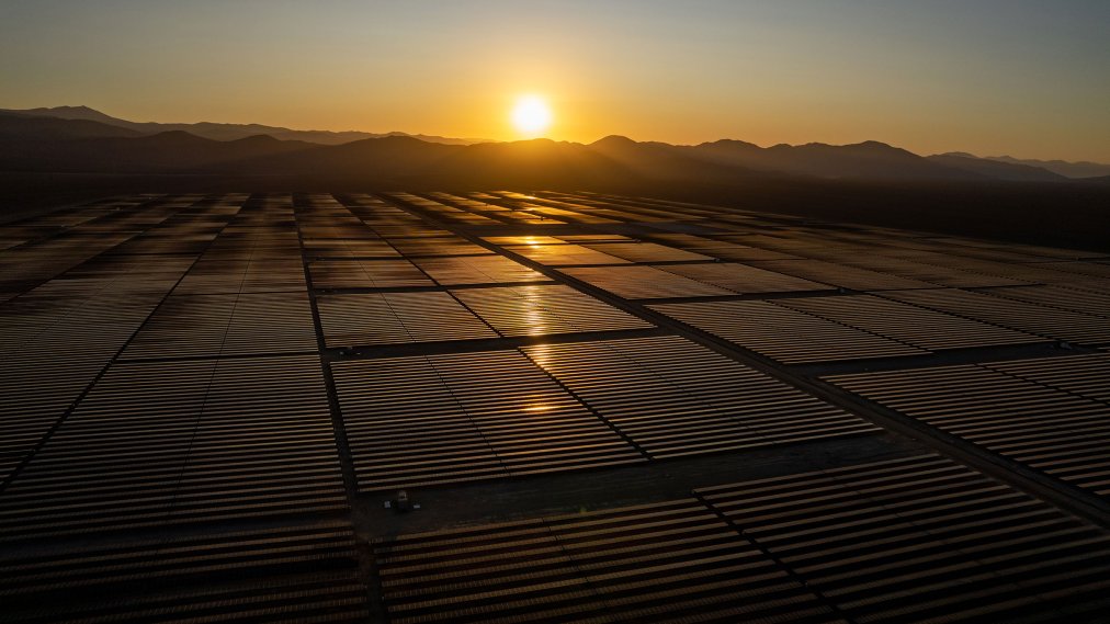 Solar modules at the Colbun plant in Chile’s Atacama Desert