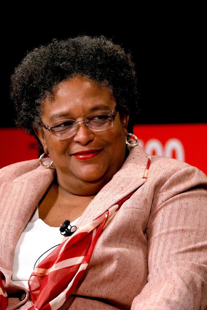 Mia Amor Mottley. the Prime Minister of Barbados, speaks onstage at the TIME100 Summit 2022 at Jazz at Lincoln Center on June 7, 2022 in New York City.