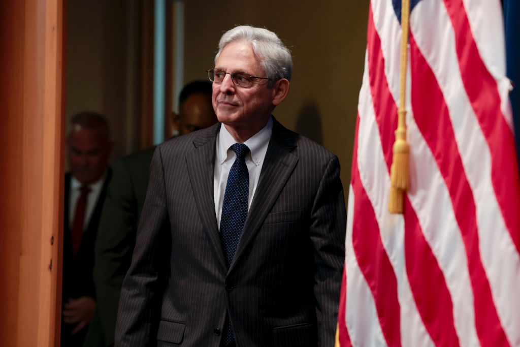 Attorney General Merrick Garland arrives at a press conference on June 13, 2022 in Washington, DC. (Anna Moneymaker/Getty Images)