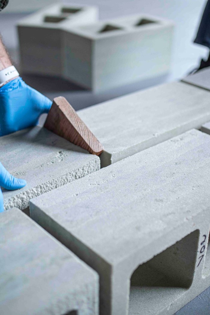Prometheus Materials' blocks, made from algae-derived cement, will hit the market in 2023.