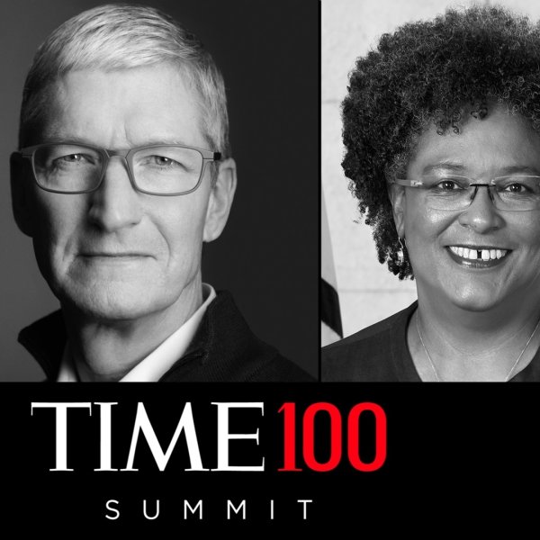 Apple CEO Tim Cook, Barbadian Prime Minister Mia Mottley, and Olympic freestyle skiing champion Eileen Gu are speakers at the 2022 TIME100 Summit.