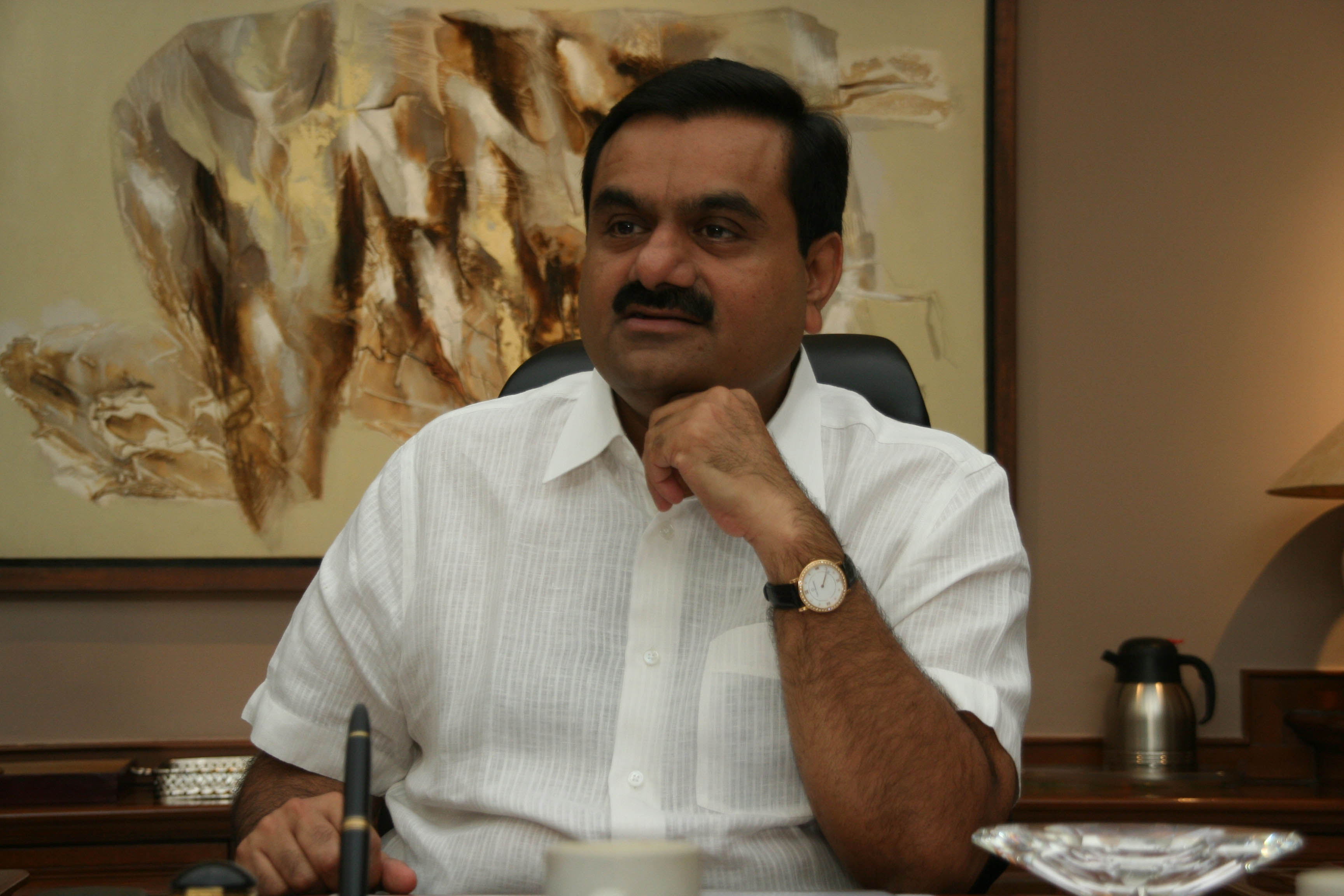 Chairman Of Adani Group Gautam Adani poses for a profile shoot during an interview on Jlu on July 19, 2010 in Ahmedabad, India. (Ramesh Dave—Mint/Getty Images)