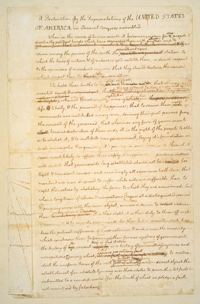 Rough Draft of the Declaration of Independence