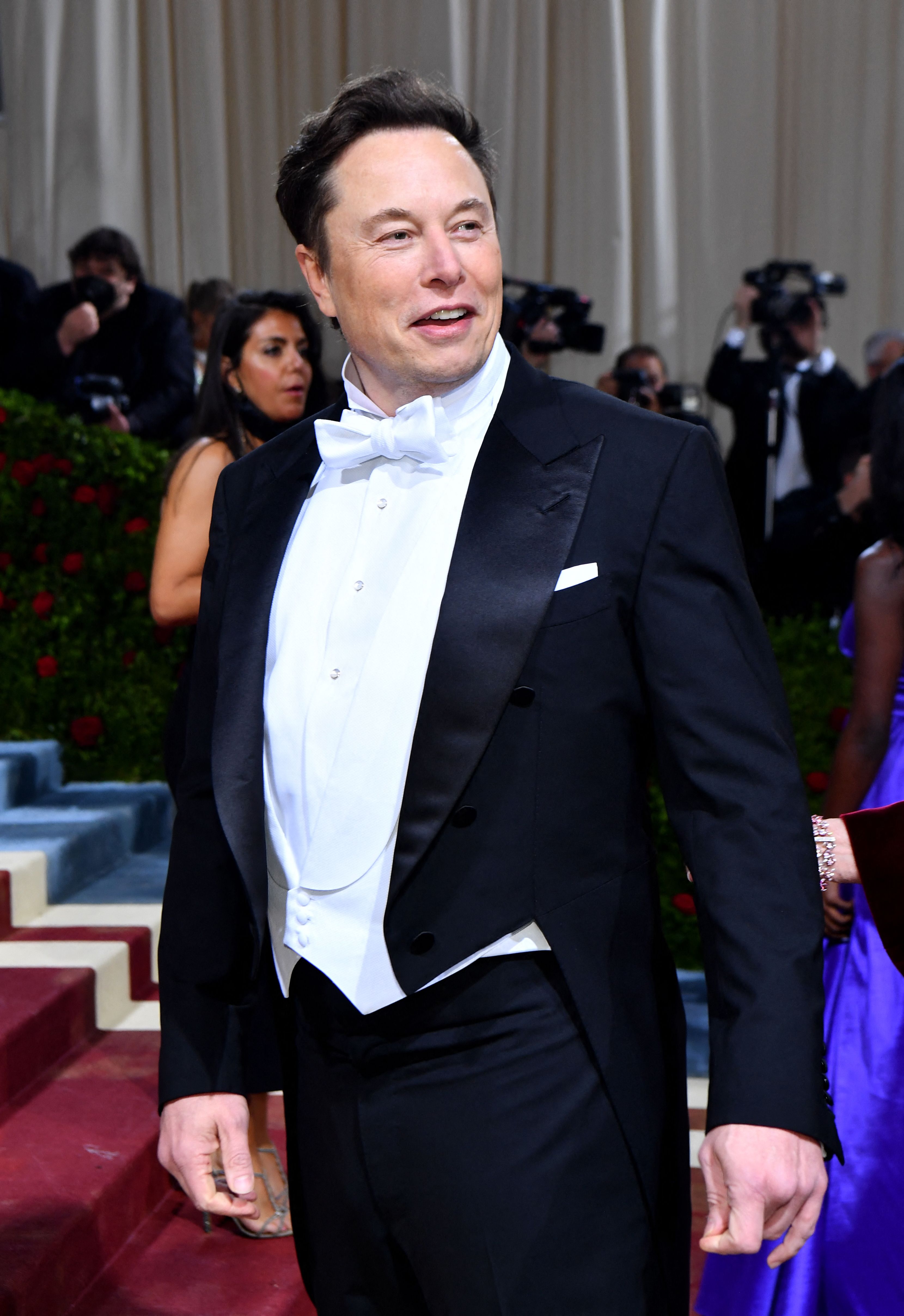 CEO, and chief engineer at SpaceX, Elon Musk, arrives for the 2022 Met Gala at the Metropolitan Museum of Art on May 2, 2022, in New York. (Angela  Weiss—AFP/Getty Images)