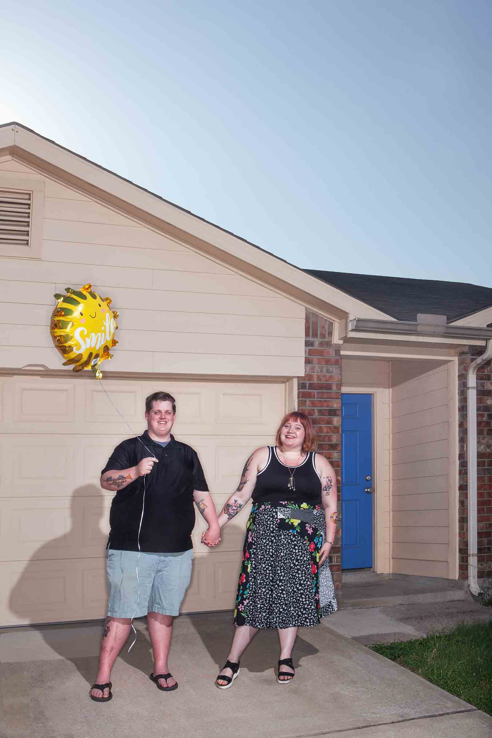 Sarah and John LeNoir photographed at their new home, 137 Sawgrass Circle in Kyle, TX 787640 on Sunday  May 22. Photographer : Brent Humphreys
