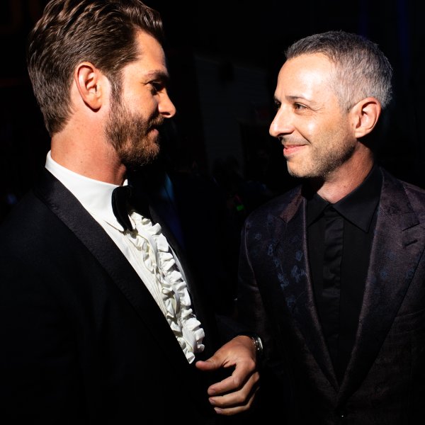 Andrew Garfield and Jeremy Strong at the TIME100 Gala at Jazz at Lincoln Center in New York City, on June 8, 2022.