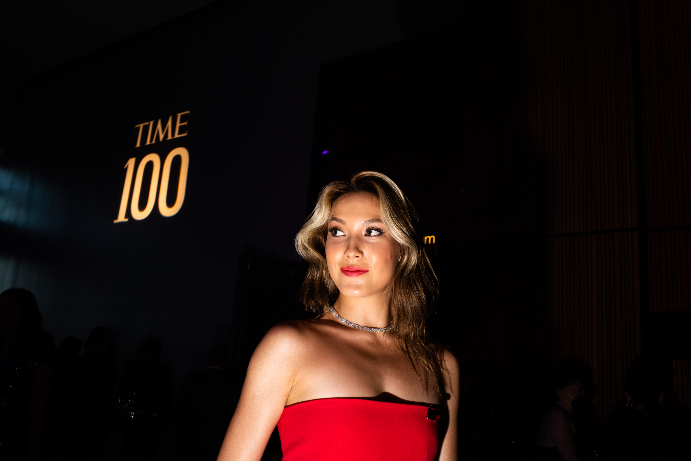 Eileen Gu at the TIME 100 Gala at Jazz at Lincoln Center in New York City, on June 8, 2022. (Landon Nordeman for TIME)