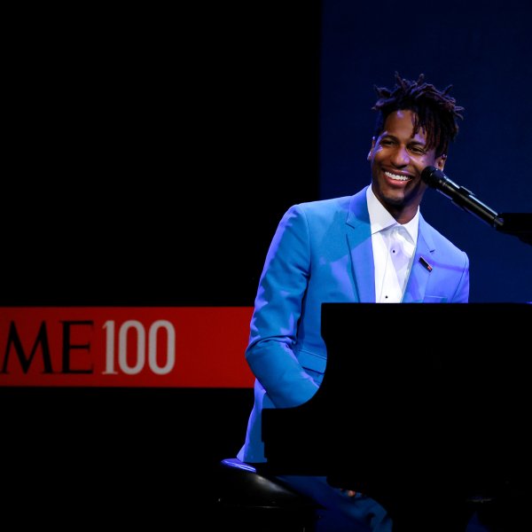 Jon Batiste performs onstage at the TIME100 Summit 2022 at Jazz at Lincoln Center on June 7, 2022 in New York City.