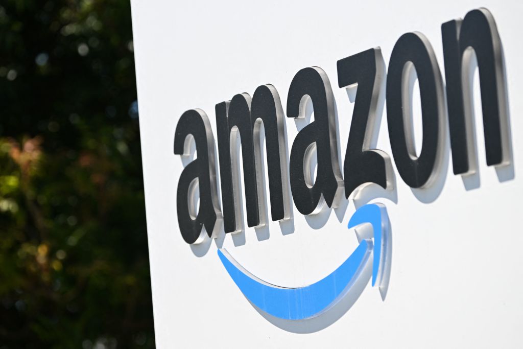 Amazon Delivery signage is displayed outside an Amazon.com Inc. delivery hub during Amazon Prime Day on July 12, 2022 in Torrance, California. (Patrick T. Fallon—AFP/Getty Images)