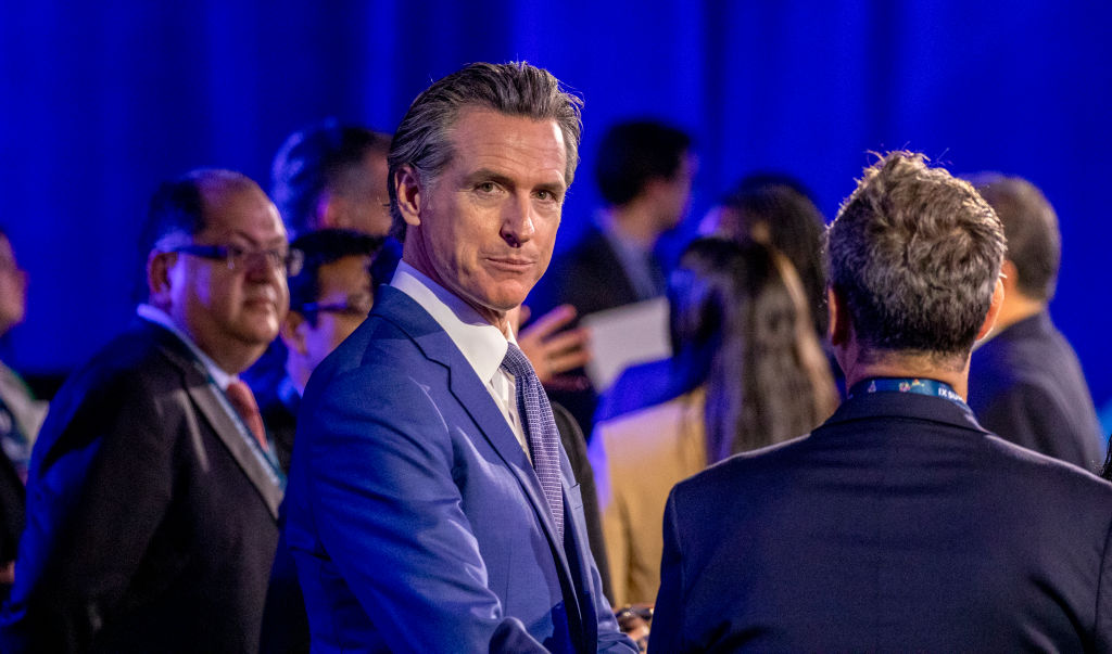 California Gov. Gavin Newsom attending the Summit of the Americas at the LA Convention Center in Los Angeles on Wednesday, June 8, 2022. (Francine Orr—Los Angeles Times/Getty Images)