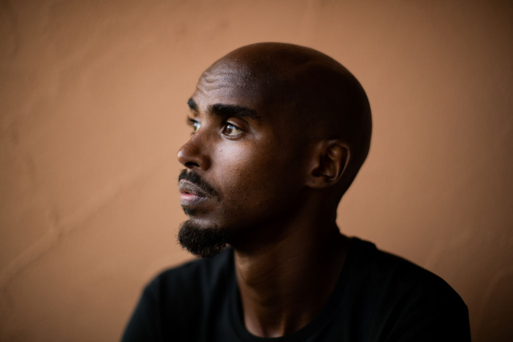 Mo Farah reflects in between training sessions on August 3, 2018 in St Moritz, Switzerland. (Michael Steele—Getty Images)