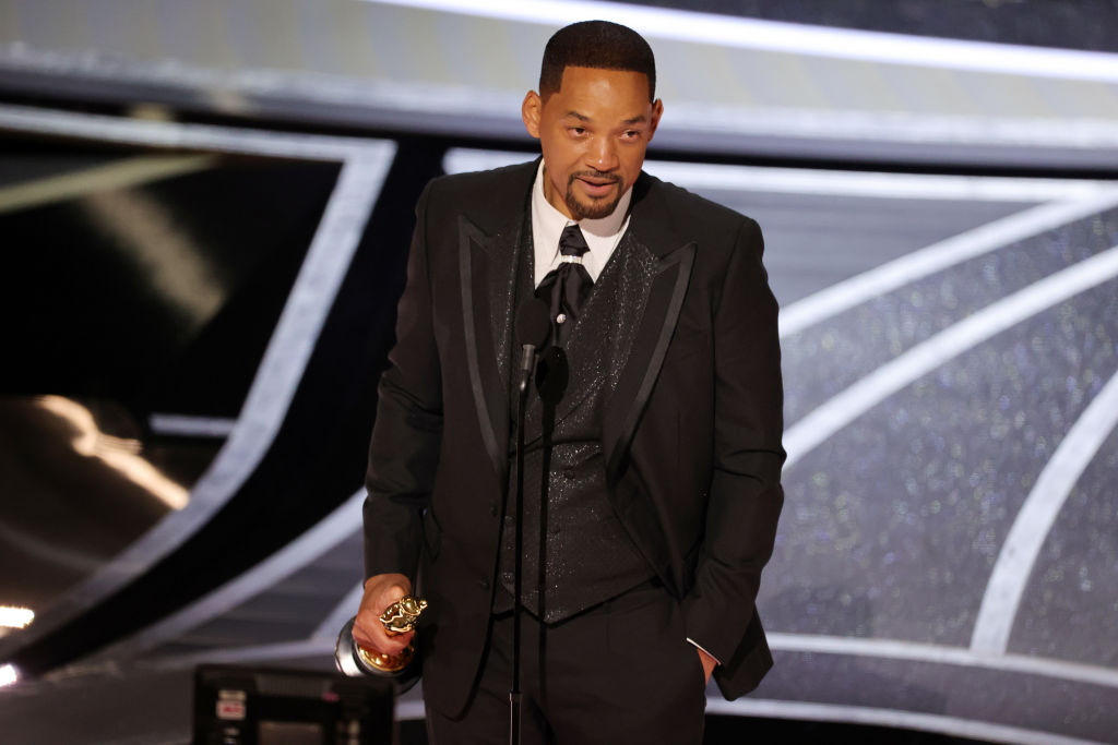 Will Smith accepts the Actor in a Leading Role award for ‘King Richard’ during the 94th Annual Academy Awards on March 27, 2022 (Neilson Barnard/Getty Images)