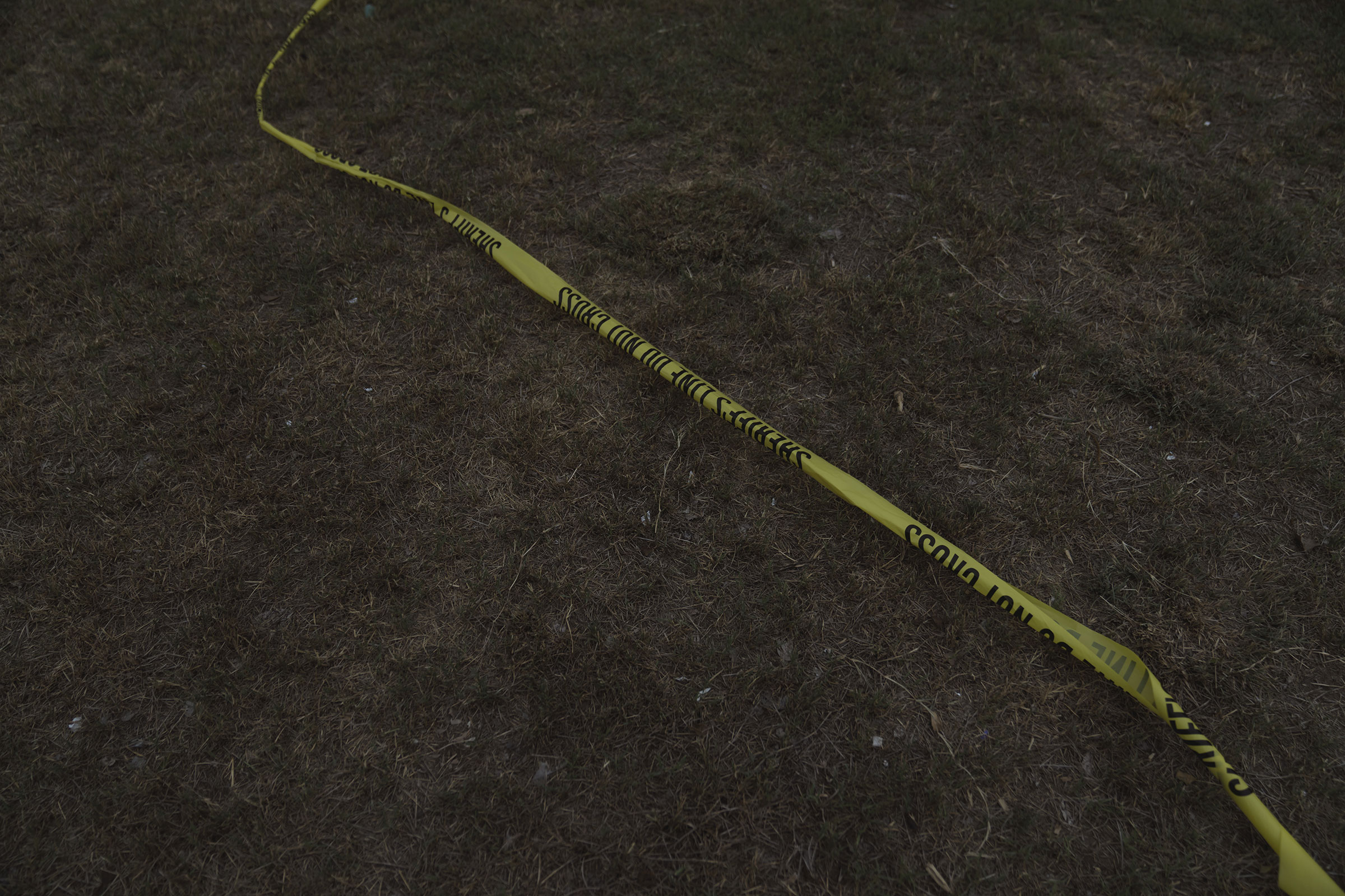 Police tape outside Robb Elementary School in Uvalde, Texas on May 24. (Eric Thayer—Bloomberg/Getty Images)