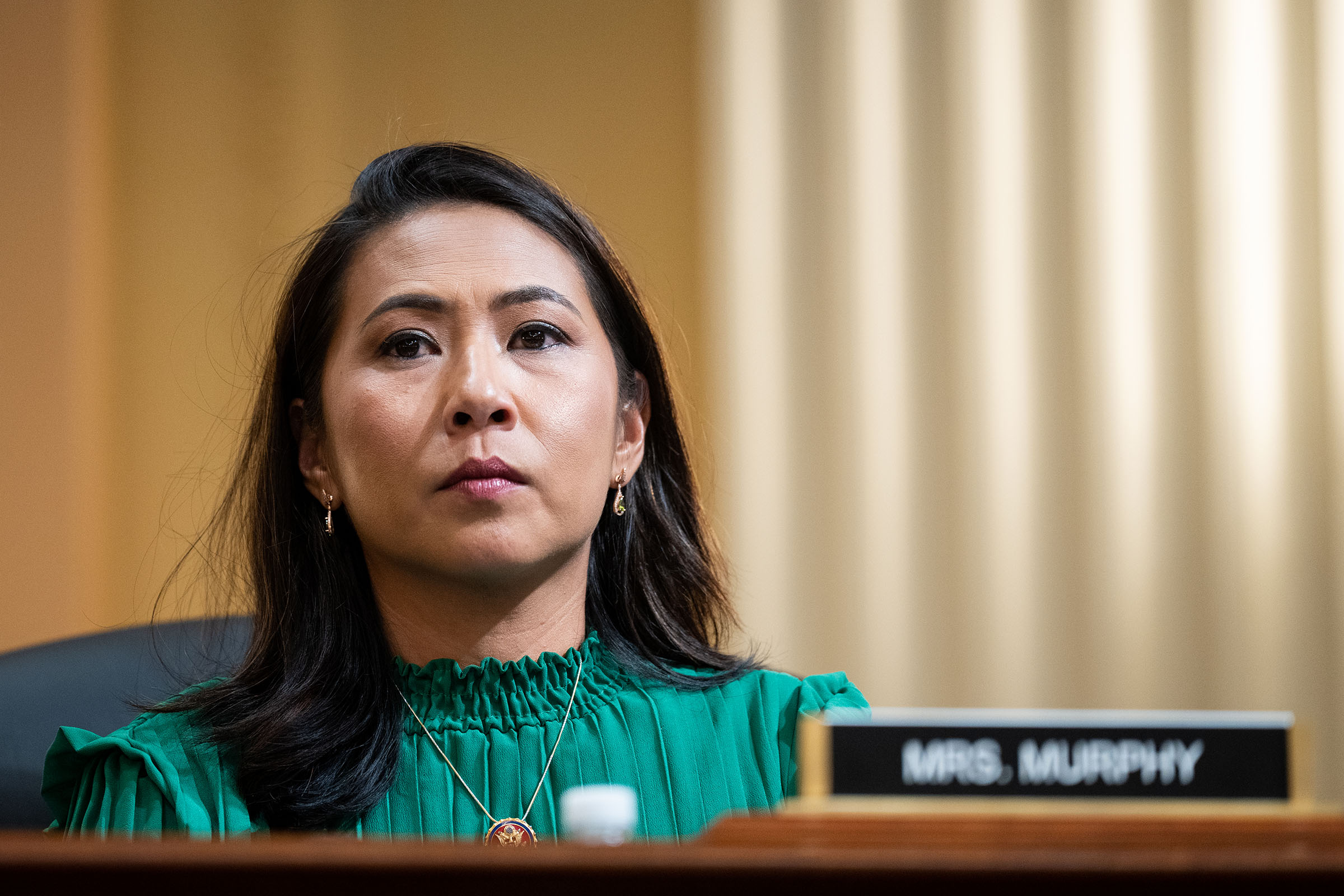 Rep. Stephanie Murphy, D-Fla., listens during the Select Committee to Investigate the January 6th Attack on the U.S. Capitol hearing in the Cannon House Office Building in Washington on Thursday, June 9, 2022. (Bill Clark—CQ-Roll Call/Getty Images)