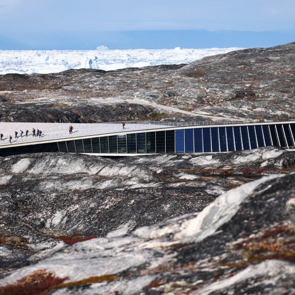 The Ilulissat Icefjord Centre near Disko Bay in Ilulissat, Greenland.