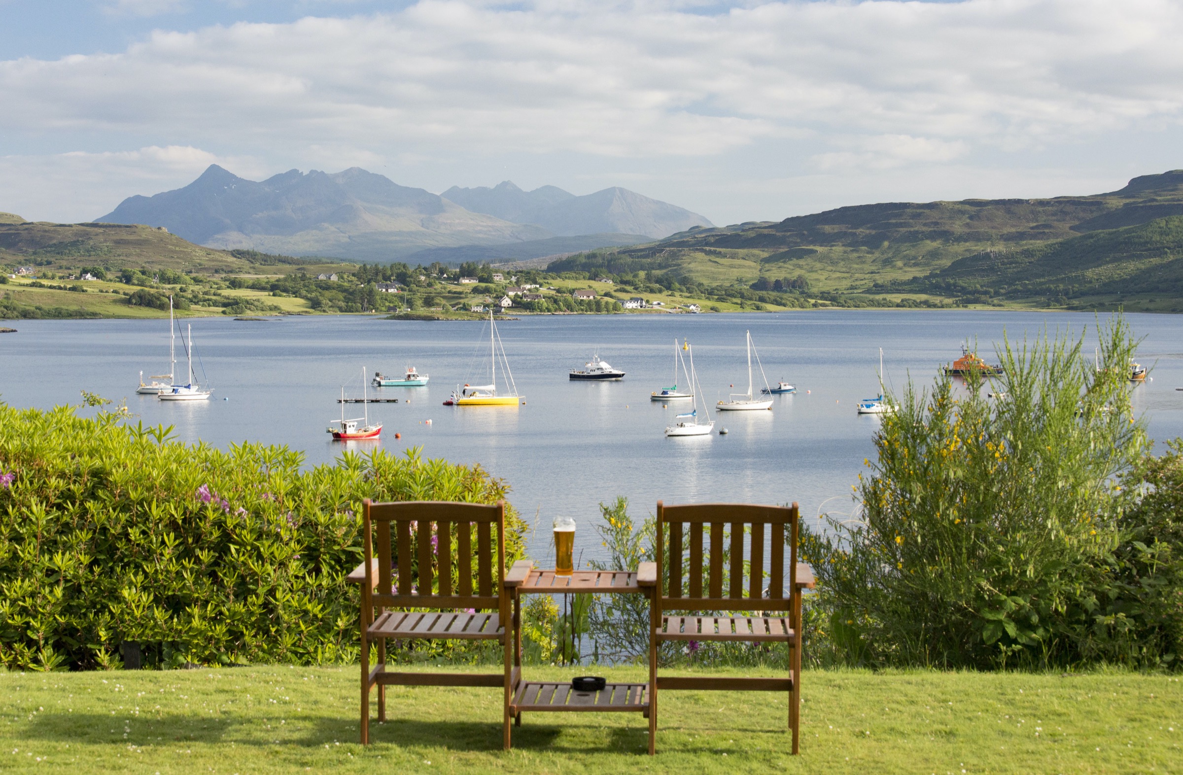 A view from the grounds of Cuillin Hills Hotel in Portree, Scotland. (Courtesy Cullin Hills Hotel)