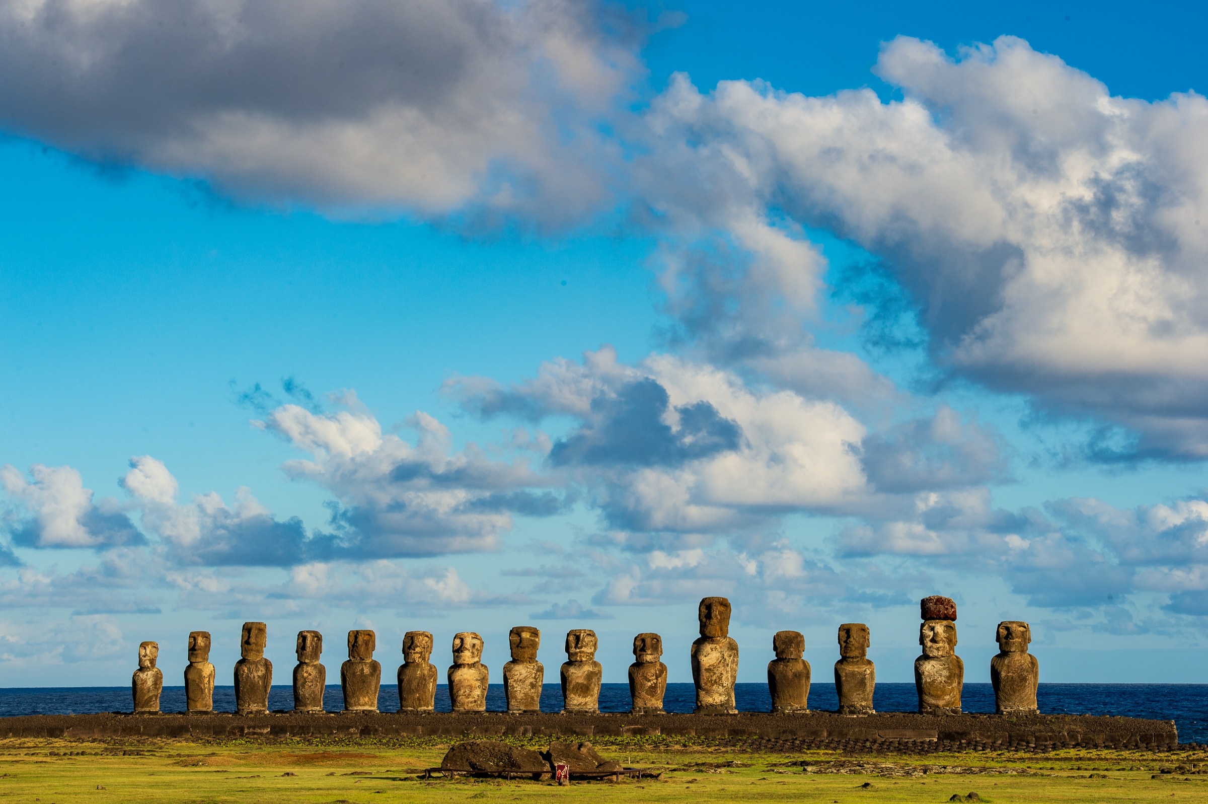 Moai sculptures on Rapa Nui, Chile (Naftali Hilger—laif/Redux)