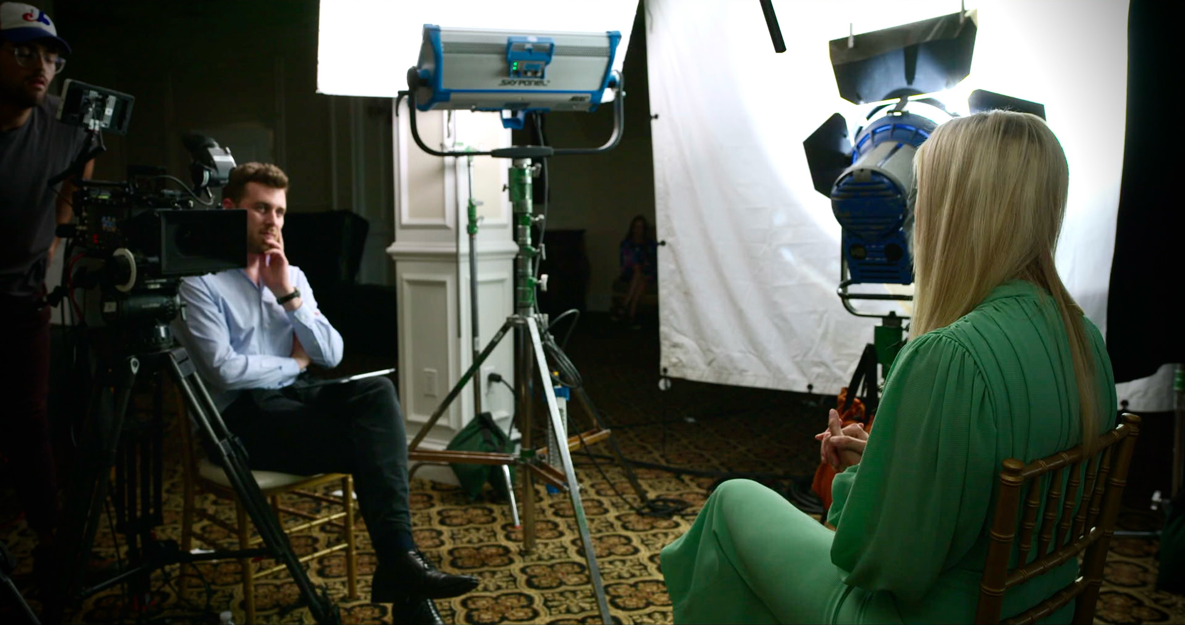 Alex Holder, left, interviews Ivanka Trump for Unprecedented.