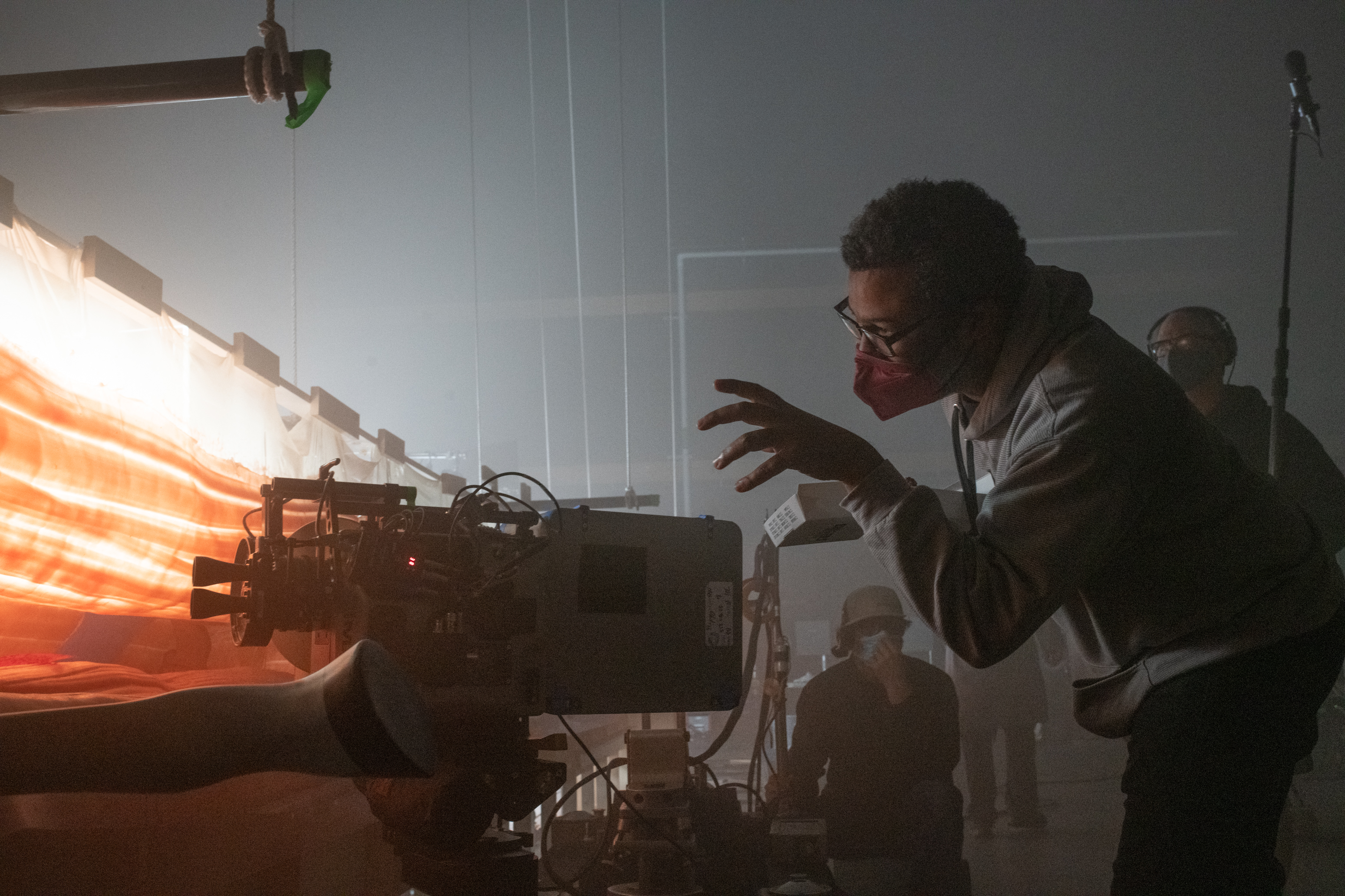 Jordan Peele behind the camera on the set of 'Nope' (Courtesy of Universal Pictures)