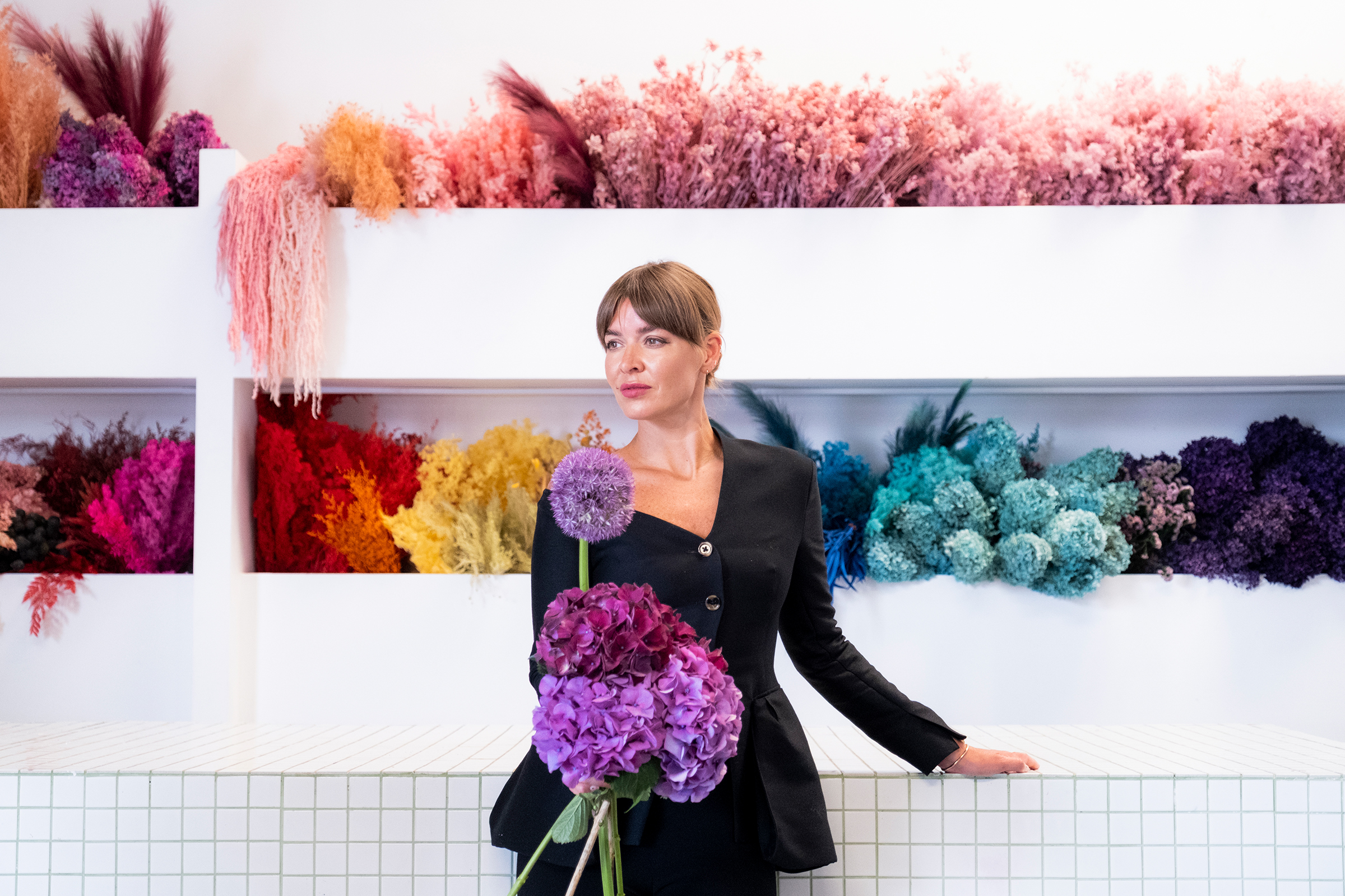 Natalia Shustova’s floral studio Goshá carved out a creative niche in Dubai (Natalie Naccache for TIME)