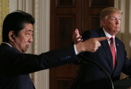 President Trump Holds Joint Press Conference With Japanese PM Shinzo Abe