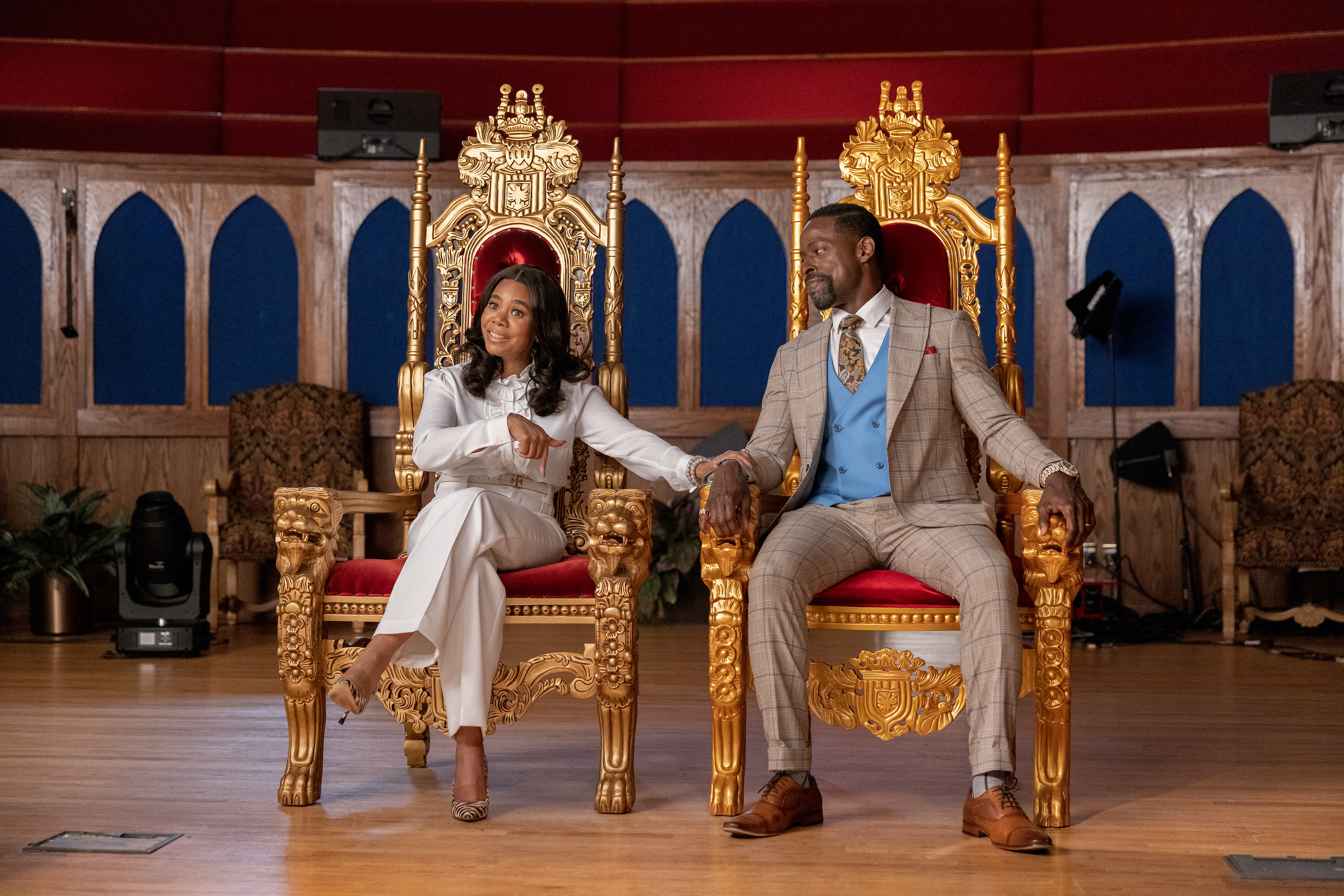 Regina Hall and Sterling K. Brown star as Trinitie and Lee-Curtis Childs in 'Honk for Jesus. Save Your Soul' (Steve Swisher—2021 Pinky Promise LLC)